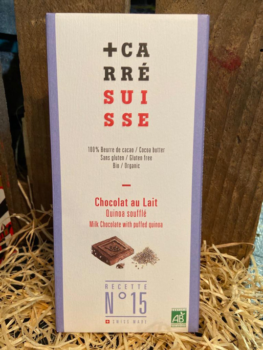 n°15 Chocolat au lait des Alpages BIO - Carré Suisse - Le Potager